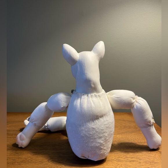 White Bull Terrier Ceramic Handmade Doll - Picture 11 of 13